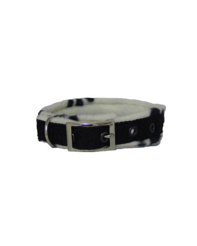 Fleece Dog Collar in Camouflage and Paw Prints by CosyDogs
