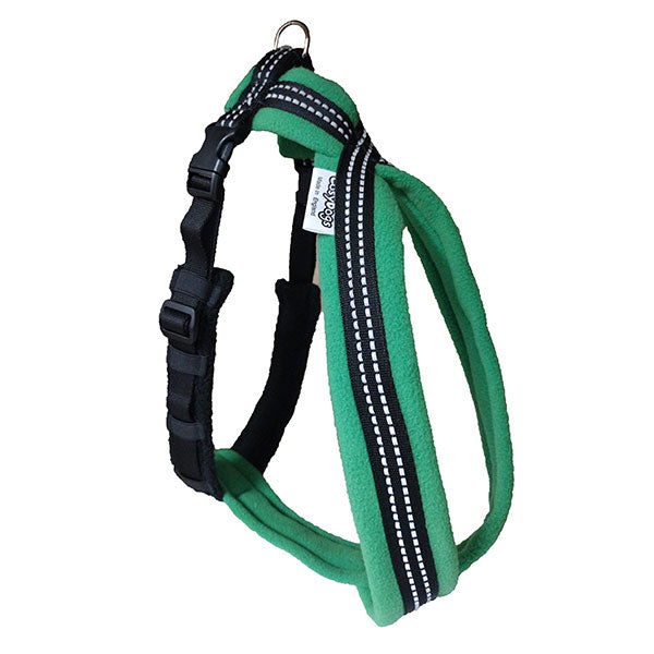 High Visibility Fleece Dog Harness For Medium Size Dogs: Front Chest Ring Available