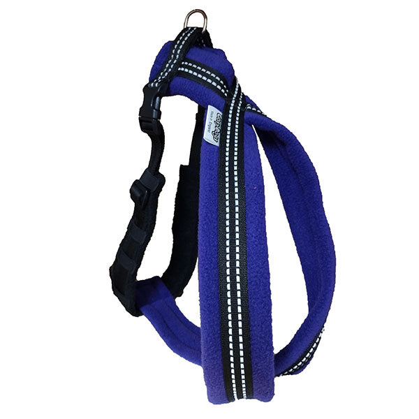 High Visibility Fleece Dog Harness For Medium Size Dogs: Front Chest Ring Available