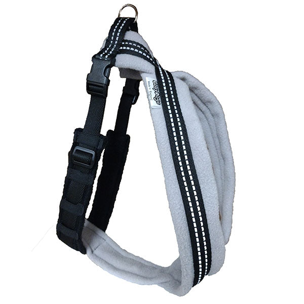 High Visibility Fleece Dog Harness For Medium Size Dogs: Front Chest Ring Available