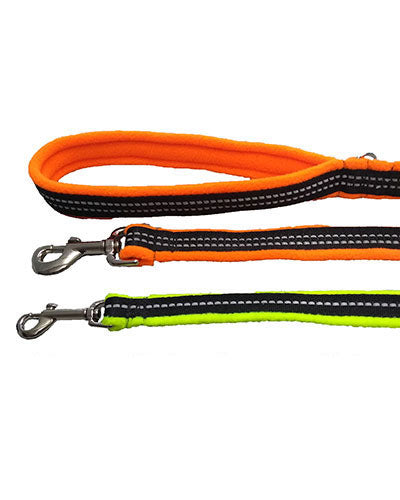High Visibility Neon Fleece Dog Lead