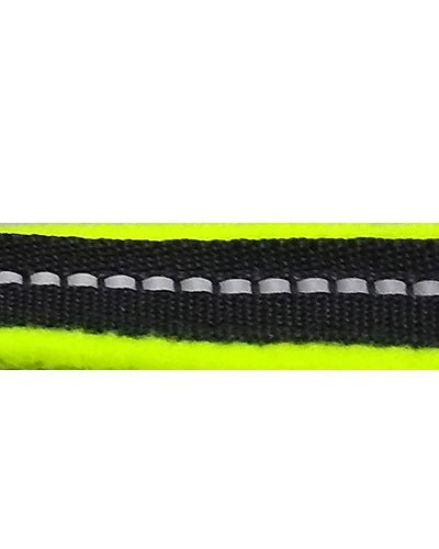 High Visibility Reflective Neon Fleece Dog Collar