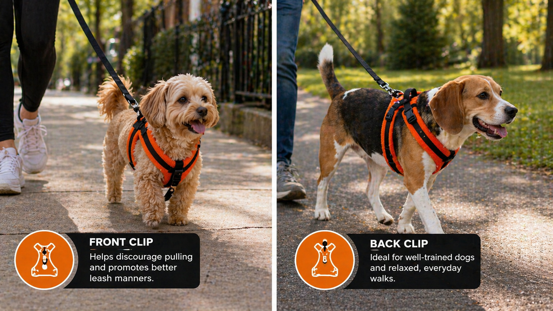 Front Clip vs Back Clip Dog Harness: Which Lead Attachment Should You Use?