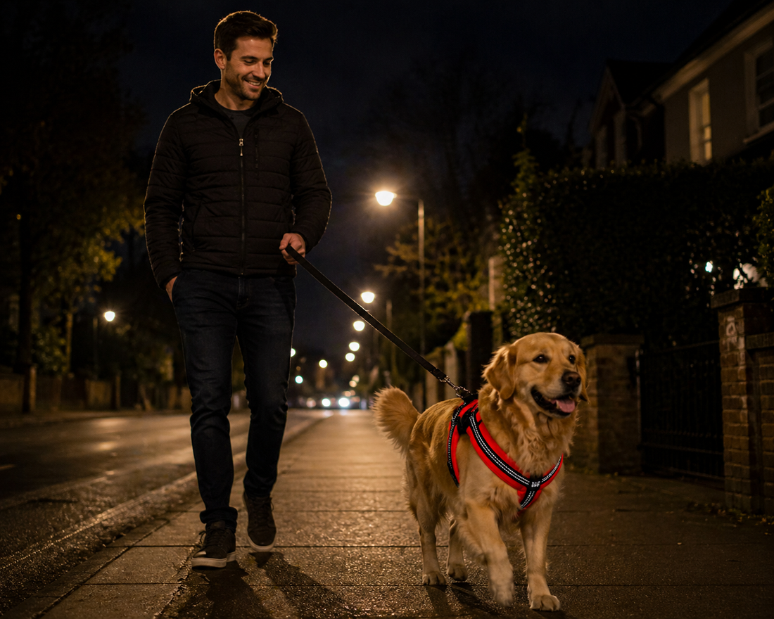 High-Visibility Dog Harness Guide: Safer Walks in the Dark, Rain and Winter