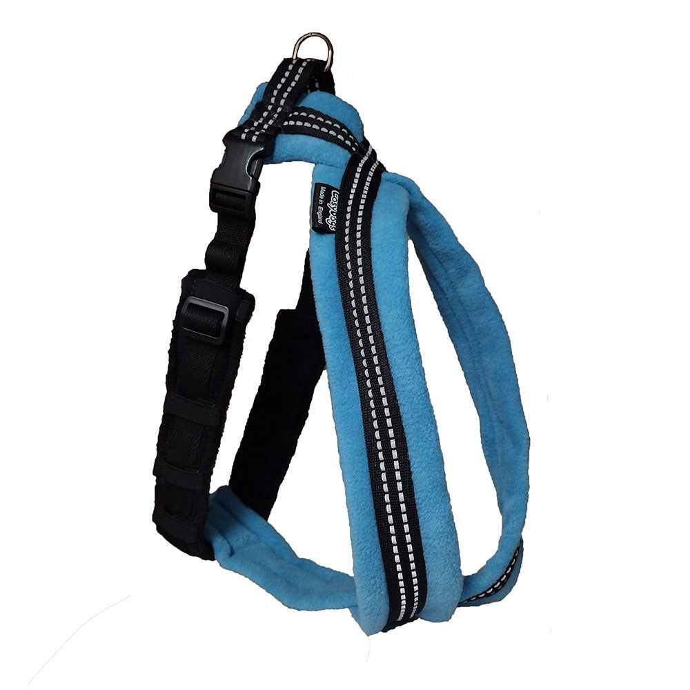 High Visibility Fleece Dog Harness For Small Size Dogs: Front Chest Ring Available