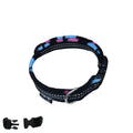 High visibility Quick Release Fleece Collar With Paw Prints