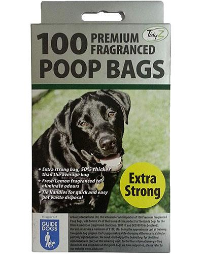 100 extra strong Poop Bags With Handle