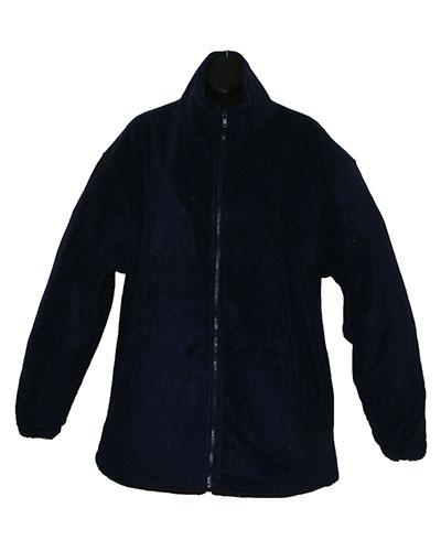 Bronte Unisex Double Fleece Jacket In Navy Blue