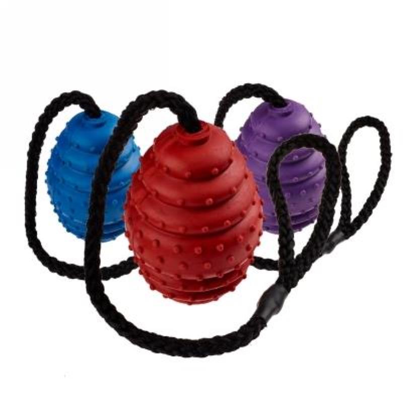 Ova Ball Rubber Pimple Ova Ball With Rope 100mm | CosyDogs