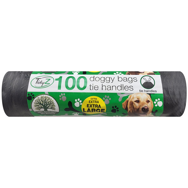 Extra, Extra, Extra Large 100 Doggy Poop Bags With Handle